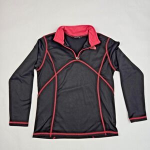 The North Face Girls Pink Stripe Pullover Sweatshirt Girls XL 1/4 Zip‎ Warm Cozy